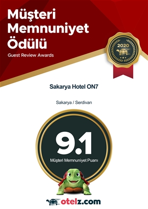 Customer Satisfaction Award from Otelz to Hotel ON7
